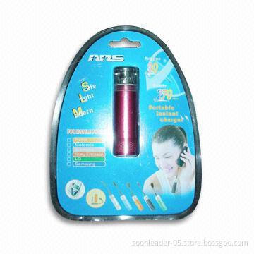 Emergency Charger for Mobile Phones, One AA Battery as Power